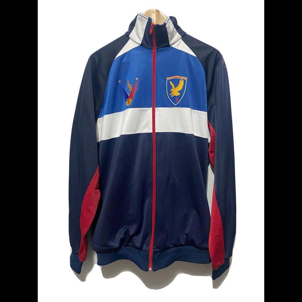 Dibuho Sportswear Philippine Track Jacket front zipper Rare Vtg Multi Color
